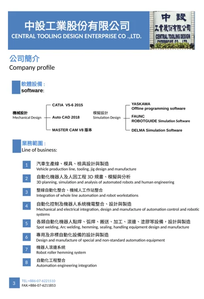 軟體設備與八項業務範圍 · 原簡介第 4 頁